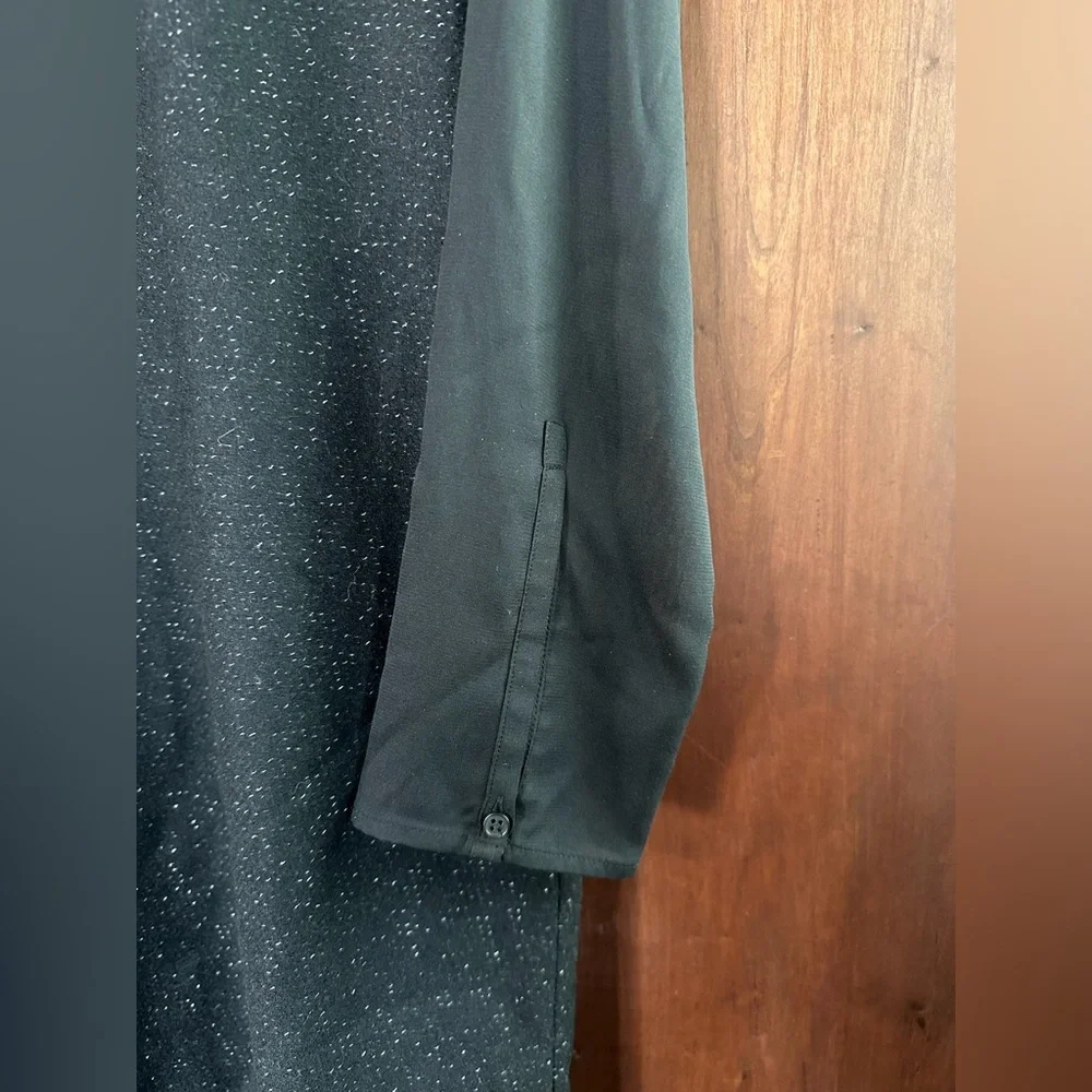 COS Black Long Sleeve Dress with Sheer Detail - Picture 9 of 13